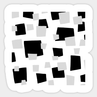 Geometric pattern black light grey and white Sticker